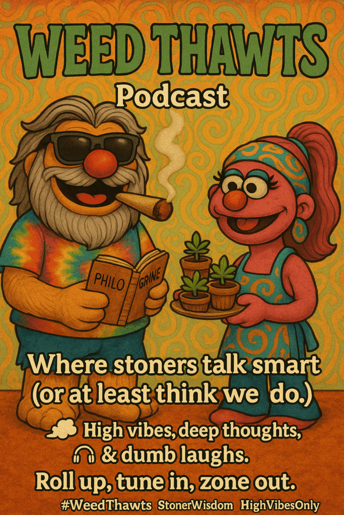 This is an experiment. When we get high, we have these long, funny, insightful, moving, emotional, and irreverent thoughts. We've been doing this for some time and thought, "Maybe other folks have them too?" This is an anonymous podcast featuring our avatars talking about whatever. We hope you enjoy it. Please feel free to contact us at weedthawts@gmail.com.